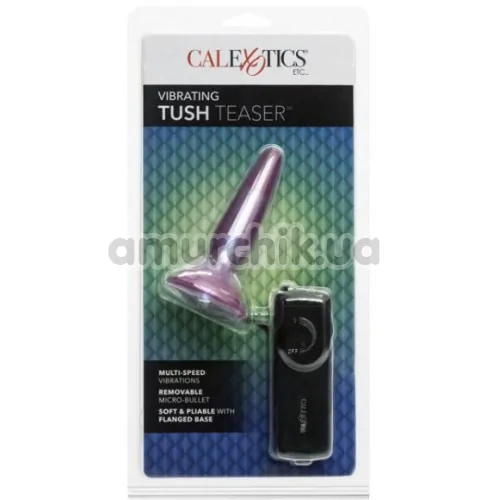 Анальная пробка с вибрацией Vibrating Tush Teaser, фиолетовая