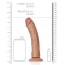 Фалоімітатор Realrock Curved Dildo 8, коричневий - Фото №6
