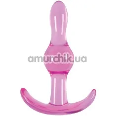 Анальна пробка Jelly Rancher Wave T-plug, рожева - Фото №1