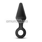 Анальна пробка Anal Adventures Platinum Loop Plug Large, чорна - Фото №1