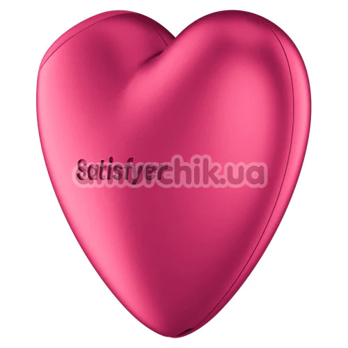 Симулятор орального сексу для жінок з вібрацією Satisfyer Cutie Heart Battery Powered, яскраво-рожевий