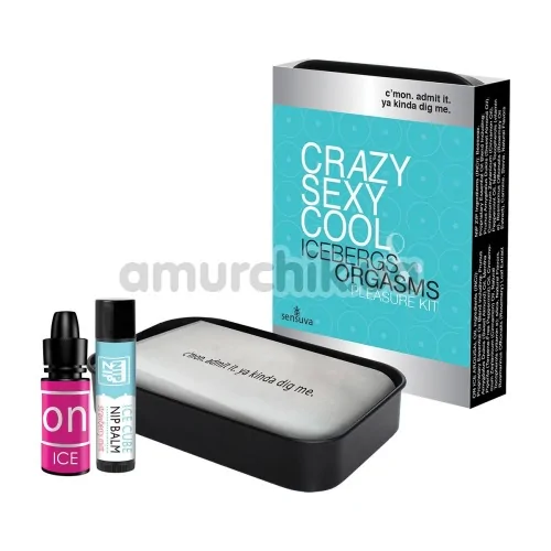 Набор Sensuva Crazy Sexy Cool Icebergs Orgasms Pleasure Kit - охлаждающий эффект: масло и бальзам для сосков  - Фото №1