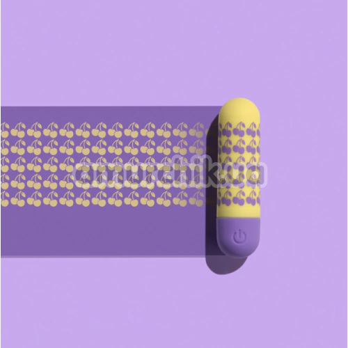 Кліторальний вібратор Shots S-Line Sweet Vibrating Pussy Bullets I Cherryish You, жовтий