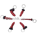 Брелок в виде пениса Univibe в ассортименте, черно-красный - Фото №1