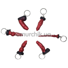 Брелок у вигляді пеніса Univibe в асортименті, чорно-червоний - Фото №1