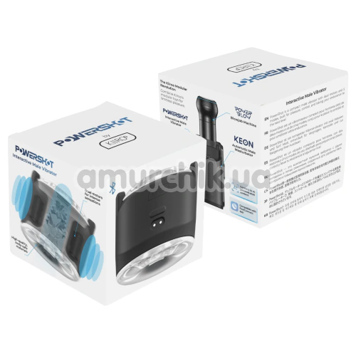 Інтерактивний мастурбатор з вібрацією Kiiroo Powershot, прозорий