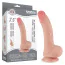 Фаллоимитатор Sliding-Skin Dual Layer Dong 7.5 с изогнутым стволом, телесный - Фото №14