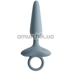 Анальная пробка с вибрацией Renegade Maverick Vibrating Plug, серая - Фото №1