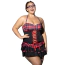 Костюм школьницы JSY Sexy Lingerie P61113, красно-черный: платье + трусики-стринги + лента для волос - Фото №3