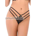 Трусики Daring Intimates Lace String With Straps, черные - Фото №1