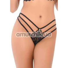 Трусики Daring Intimates Lace String With Straps, черные - Фото №1
