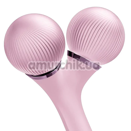 Ультразвуковий масажер Geske Sonic Facial & Body Roller 4 in 1, світло-рожевий