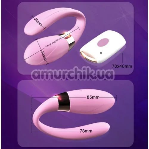 Вібратор V-Vibe Rechargeable Couples Vibrator, рожевий
