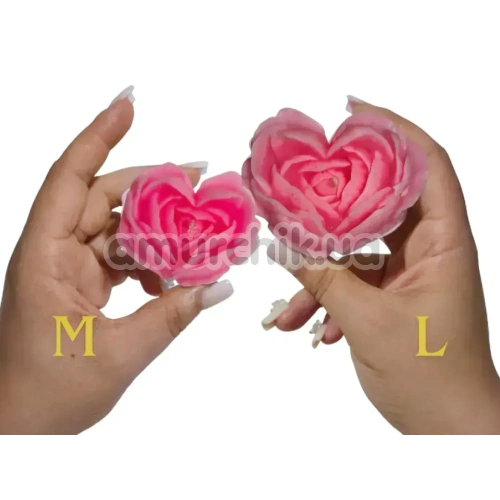 Свічка у вигляді троянди GlowKink L - світиться у темряві, персикова