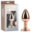 Анальна пробка з райдужним кристалом Matrix Mont Rose Gold Gem Metal Plug S, золота - Фото №6