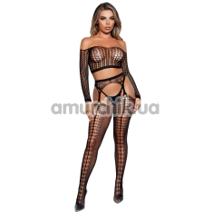 Комплект Be Wicked Floral Delight Bodystocking, білий: топ + колготки - Фото №1