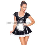 Костюм горничной Black Level Vinyl Maid's Dress, черный - Фото №1