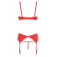 Комплект Cottelli Lingerie Set, красный: бюстгальтер + пояс для чулок + трусики-стринги - Фото №5