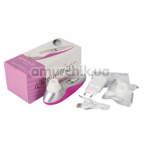 Симулятор орального сексу для жінок Womanizer Pro40, рожевий