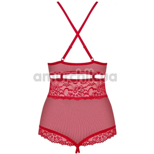 Боді Obsessive 838-TED-3, червоне