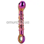 Фалоімітатор Glamour Glass Ribbed G-Spot Dildo, мультикольоровий - Фото №1