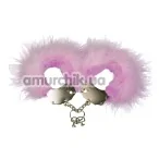 Наручники Adrien Lastic Menottes Metal Handcuffs With Feather, рожеві - Фото №1
