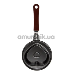 Пательня Frying Pan Heart Shape, чорна - Фото №1