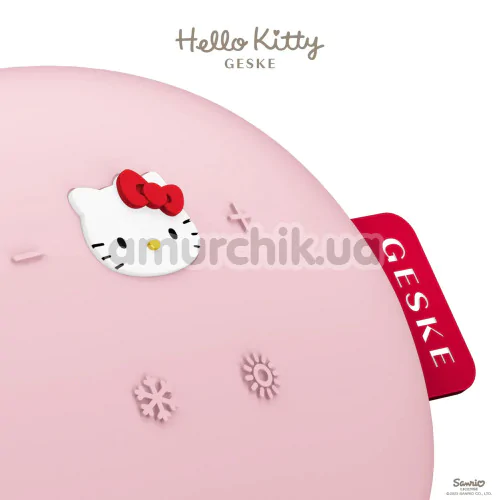 Ультразвуковой массажер-маска для лица Geske Sonic Warm & Cool Mask 8 in 1 - Hello Kitty, розовый