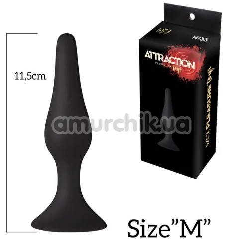 Анальная пробка Mai Attraction Pleasure Toys №33, черная