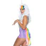 Комплект аксесуарів єдинорога Leg Avenue Wavy Rainbow Unicorn Wig & Tail Costume Kit, різнокольоровий: перука + хвіст - Фото №1