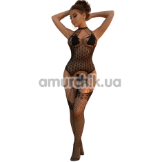 Комбінезон Star Night Open Triangle Net Bodystocking, чорний - Фото №1