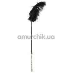 Перышко для ласк Bad Kitty Feather Wand with Rhinestones, черное - Фото №1
