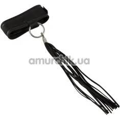 Нашийник з флогером Bad Kitty Naughty Toys Collar With Flogger, чорний - Фото №1