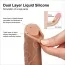 Фаллоимитатор Dual-Layered Silicone Nature Cock LV4004, светло-телесный - Фото №9