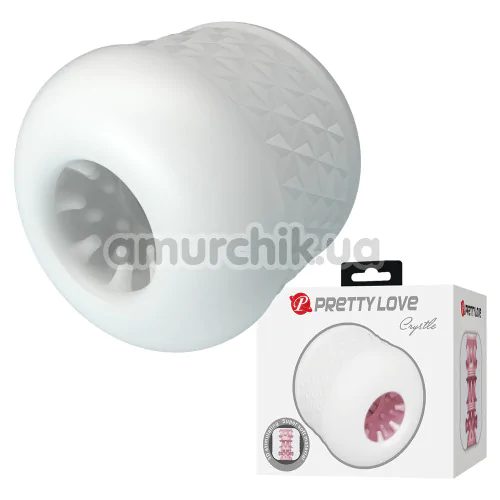 Мастурбатор Pretty Love Crystle, білий