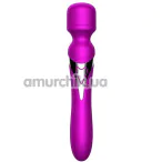 Універсальний вібромасажер Foxshow Silicone Dual Massager, фіолетовий - Фото №1