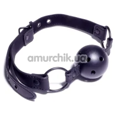 Кляп Boss Series Fetish Knebel-Ball Gag с большими кольцами, черный - Фото №1