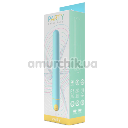 Вібратор Party Color Toys Vary, бірюзовий