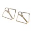 Зажимы для сосков Lockink Minimalism Metal Nipple Clamps with Heavy Pendant And Rings, золотые - Фото №5