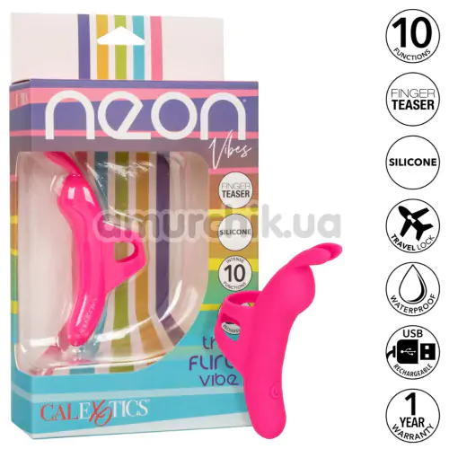 Вибратор на палец Neon Vibes The Flirty Vibe, розовый