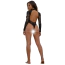 Боді Star Night Longsleeve Open Back Fishnet Rhinestone Bodysuit, чорне - Фото №4