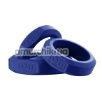 Набір з 3 ерекційних кілець Tom of Finland 3 Piece Silicone Cock Ring Set, синій - Фото №1