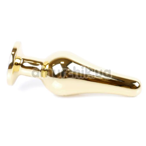 Анальная пробка с красным кристаллом Boss Series Exclusivity Jewellery Gold Plug, золотая