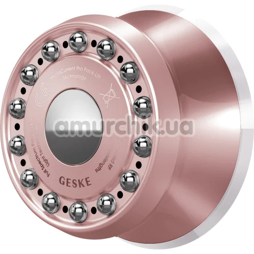 Микротоковый LED-излучатель для восстановления кожи лица Geske Anti-Aging Skin Renewer Metallic 9 in 1, кремовый - Фото №1
