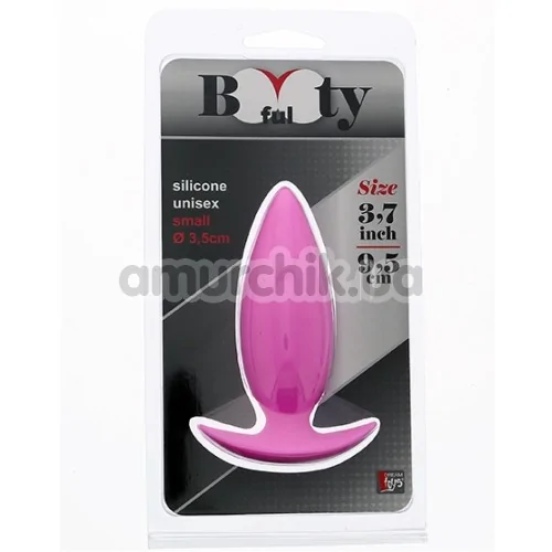 Анальная пробка Bootyful Silicone Unisex Small, розовая