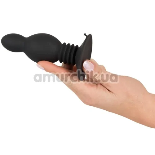 Анальная пробка Black Velvets Bouncing Plug, черная