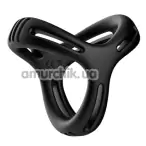 Ерекційне кільце Boss Series Timer Black Cock Ring, чорне - Фото №1