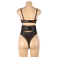 Комплект Star Night Luxury Rhinestone Lingerie Set, чорний: бюстгальтер + трусики-стрінги + корсет - Фото №10