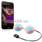 Вагінальні кульки з вібрацією Amor Vibratissimo Balls, рожево-блакитні - Фото №1