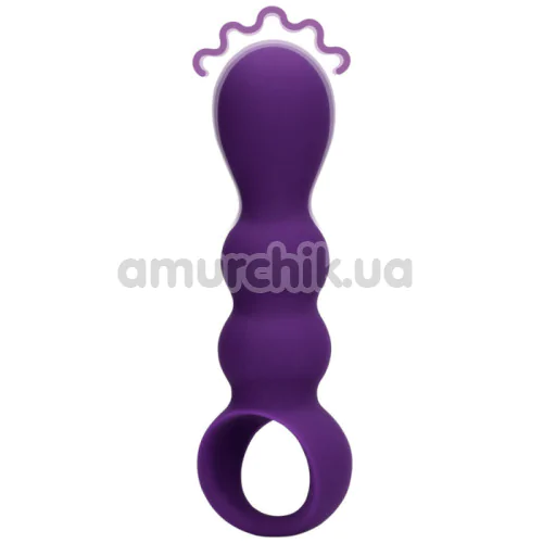 Анальная пробка с вибрацией Loveline Teardrop Shaped Anal Vibrator, фиолетовая